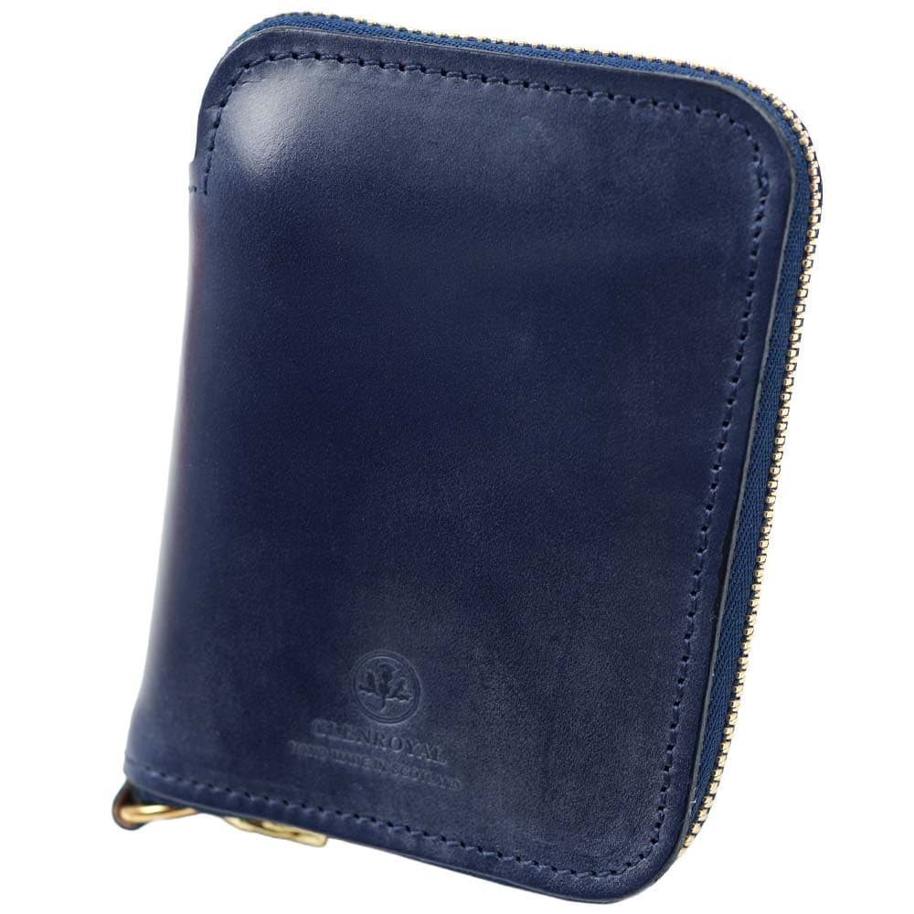 グレンロイヤル 財布 二つ折り財布 ブライドルレザー ラウンドファスナー ダークブルー GLENROYAL ZIP AROUND SMALL WALLET 03-5814-DARKBLUE