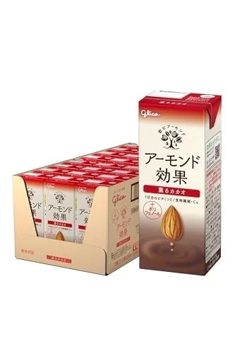 アーモンド効果 薫るカカオ 200ml×24本 江崎グリコ 常温保存可能 ビタミンE 食物繊維 アーモンドミルク