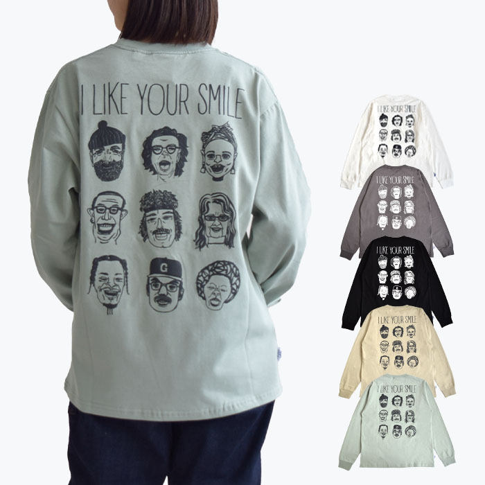 gym master トップス Tシャツ ロンT 7.4oz YOUR SMILEロンTee メンズ レディース 綿 春 秋 冬 M L XL　G421700