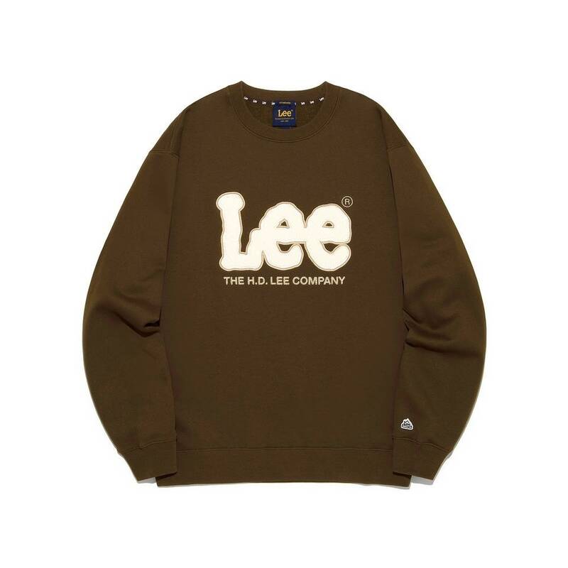 LEE コーデュロイ ビッグツイッチ 起毛スウェットシャツ チョコレート LE2504CR03CL