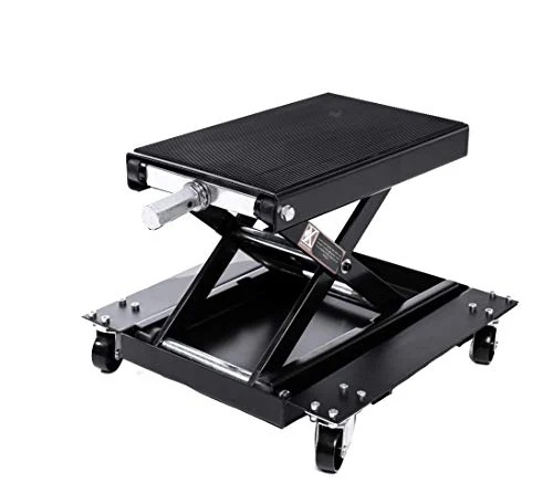 Apextreme 耐荷重500kg バイクジャッキ バイクリフト リフトドーリー ゴムマット付 キ