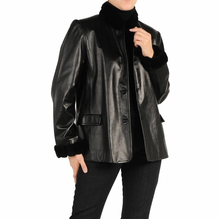 ラムジャケットヌートリアトリミング