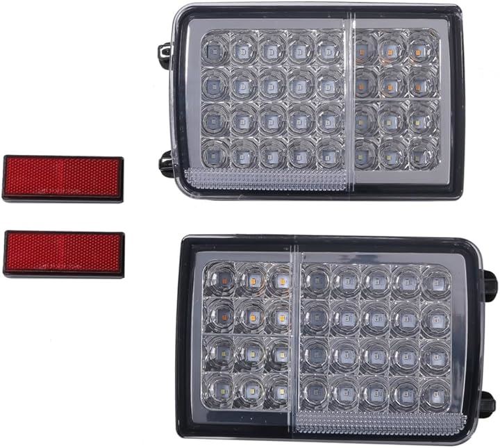 スズキ 用 32連 LED テールランプ ライト 左右セット 流れる ウインカー シーケンシャル 純正 交換 カプラーON エブリイ DA64V DA17V マツダ (クリアーレンズ)