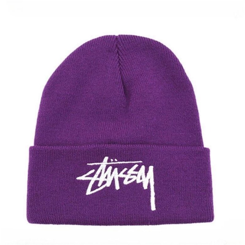 Stussy ニット帽 2点セット 紫 黒 Stussy ニット帽 2点セット 紫 黒（2025最新のスタイル