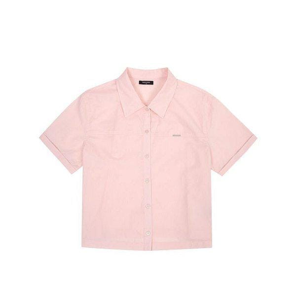 [] 女性) コットン切り替えクロップ半袖シャツ (B252SH603P) (P003793030)
