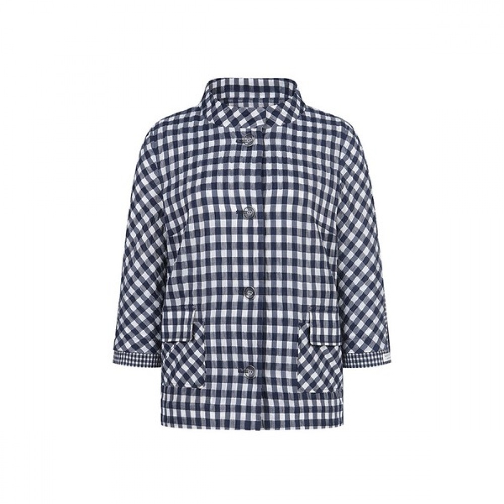 [クロコダイルレディ] ネイビーレディースハーフネックカジュアルジャケットCLCMJK111