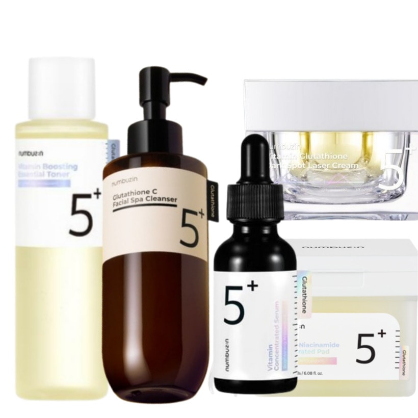 【選べる セット】 5番 白玉 グルタチオンＣ シリーズ - 美容液 30ml / トナー 200ml / メラゼロクリーム 50ml / フィルムパッド70枚 / クレンジング 200ml