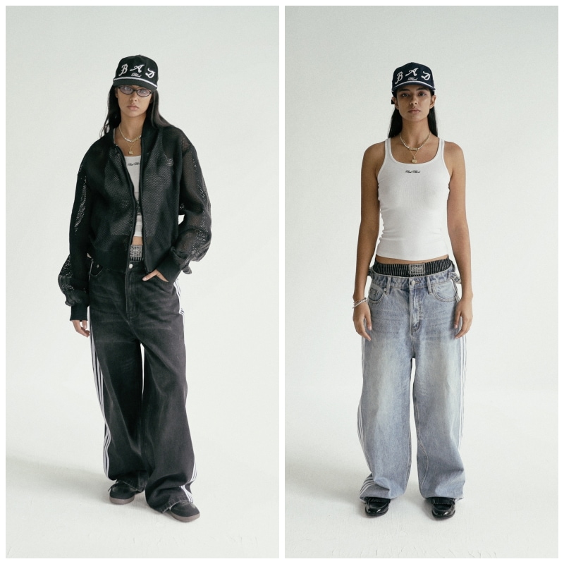 【BADBLOOD】 BILLY TRACK JEANS BAGGY FIT : 2COLORS