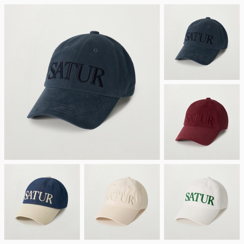 【SATUR】26SS VINTAGE CASUAL VOLUME EMBROIDERY BALL CAP : 5COLORS
