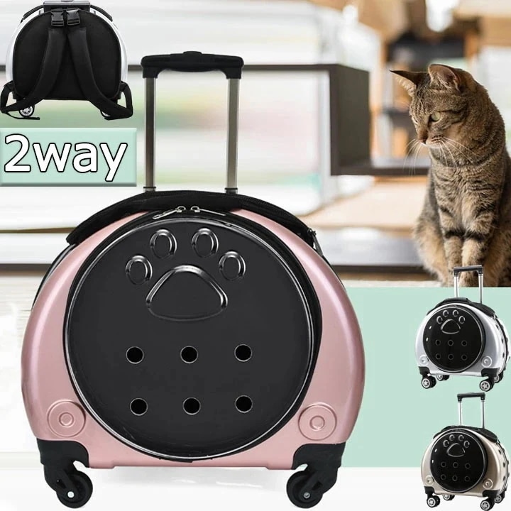 キャリーバッグ ペット 2way キャスター付き 4輪 ペットカート 便利 猫 犬 リュック 犬 グッズ ペットキャリー カート 手提 安定 小型 ペットバッグ キャリーリュック キャリーカート ハン