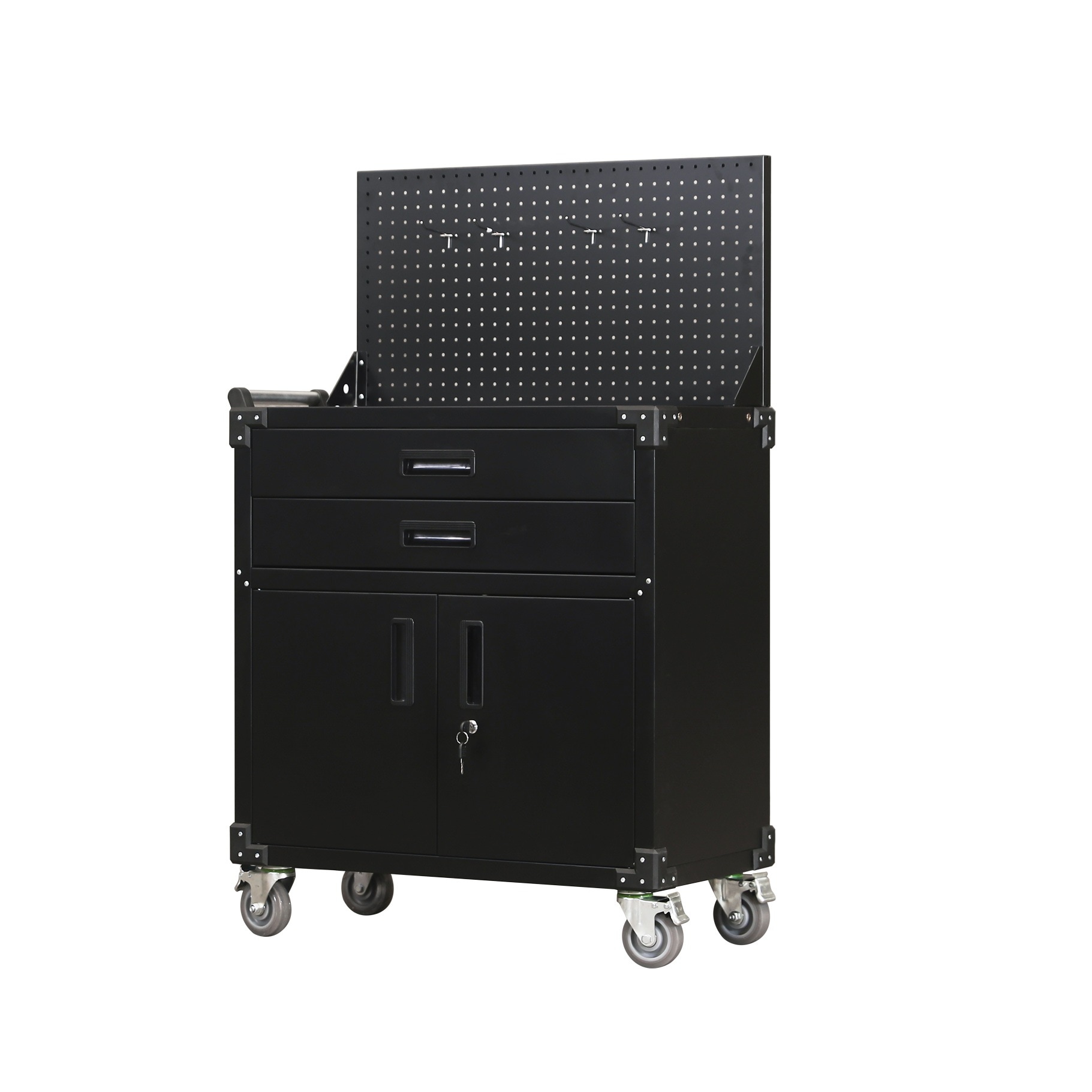 【国内発送Ｍ】2045ツールキャビネット ツールワゴン ツールカート工具カート 可動棚付き ロールキャビネット スチール ローラーキャビネットハンドル 耐荷重150KG 幅82*奥行き43*高113