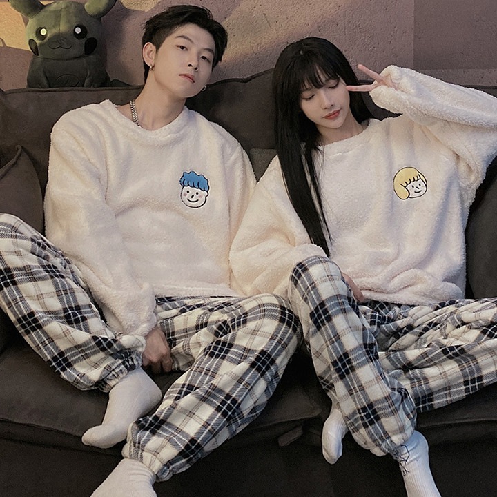 ペアパジャマ 秋冬 カップル パジャマ カップル ペア ルームウェア もこもこ パジャマ 部屋着 上下 カップル お揃い 長袖 結婚祝い プレゼント ペア パジャマ レディース メンズ おしゃれ 裏起