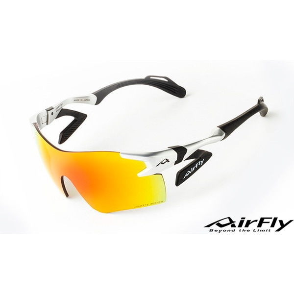 AirFly AF301C32WV スポーツサングラス (シルバー) ノーズパットレス サングラス スポーツ トレッキング ゴルフ ジゴスペック