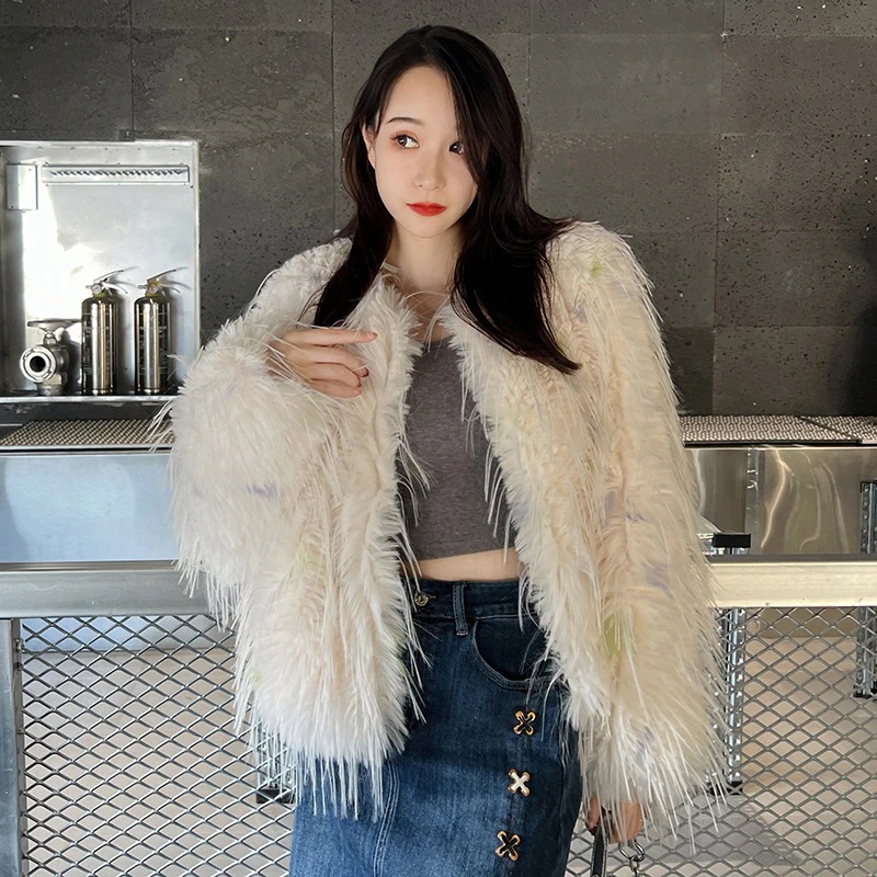 ショット丈 裏起毛 2oo円OFF!】新作 韓国ファッション ファッション 厚手 ジャケット 高級感 人気なリプニット AWアウター 福袋 防寒カジュア 皮毛一体 トップス 小香風 【2枚購入でアウタ