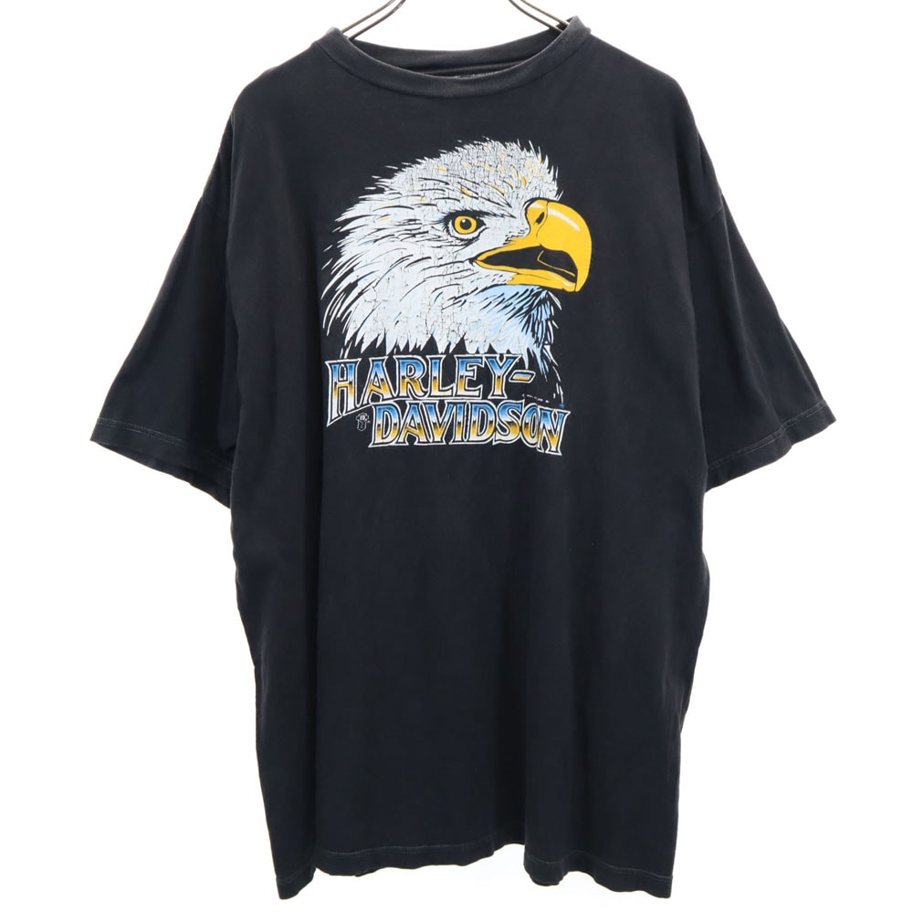 90s イーグルプリント 半袖 Tシャツ ブラック系 オールド ヴィンテージ メンズ