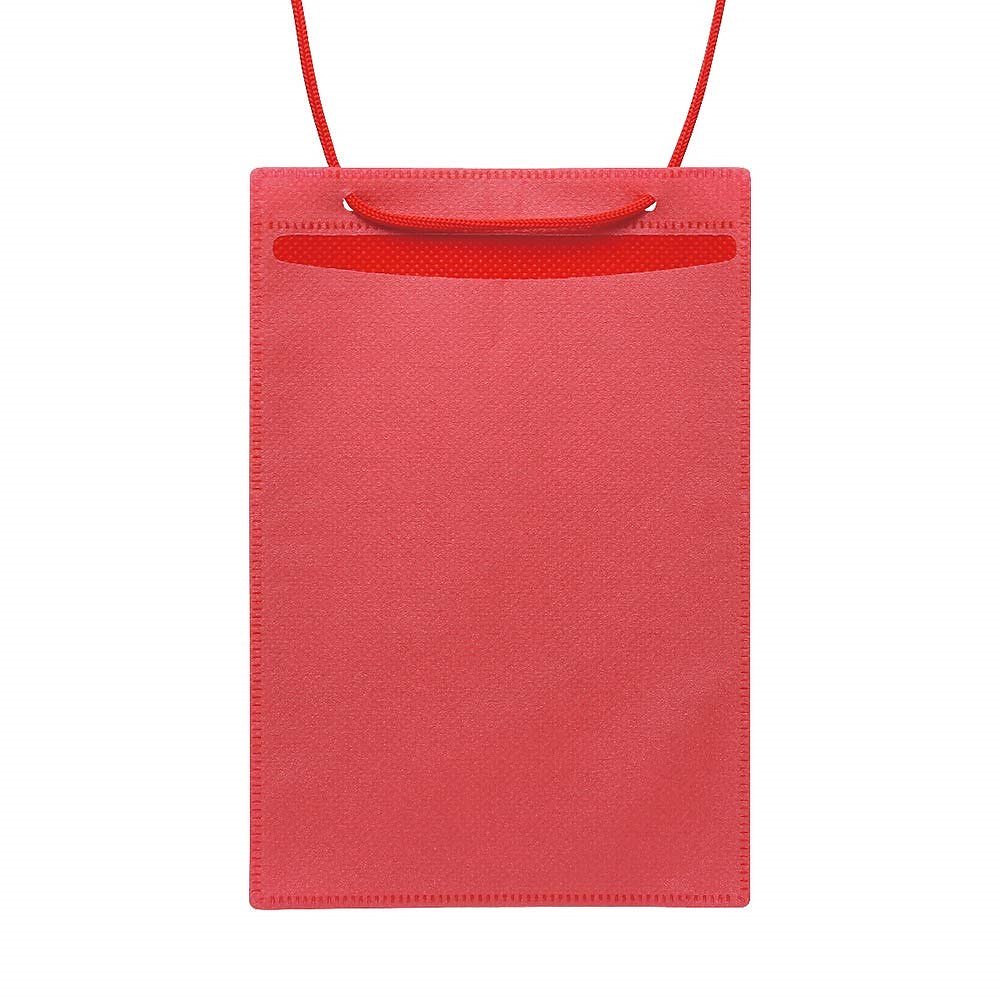 （まとめ買い）カラーイベント吊下げ名札 ハガキ用 50枚入 赤 VN-8539-R [x3]