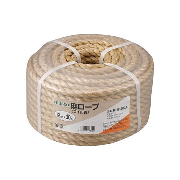 麻ロープ φ12mmx30m コイル巻 R-1230A 1巻