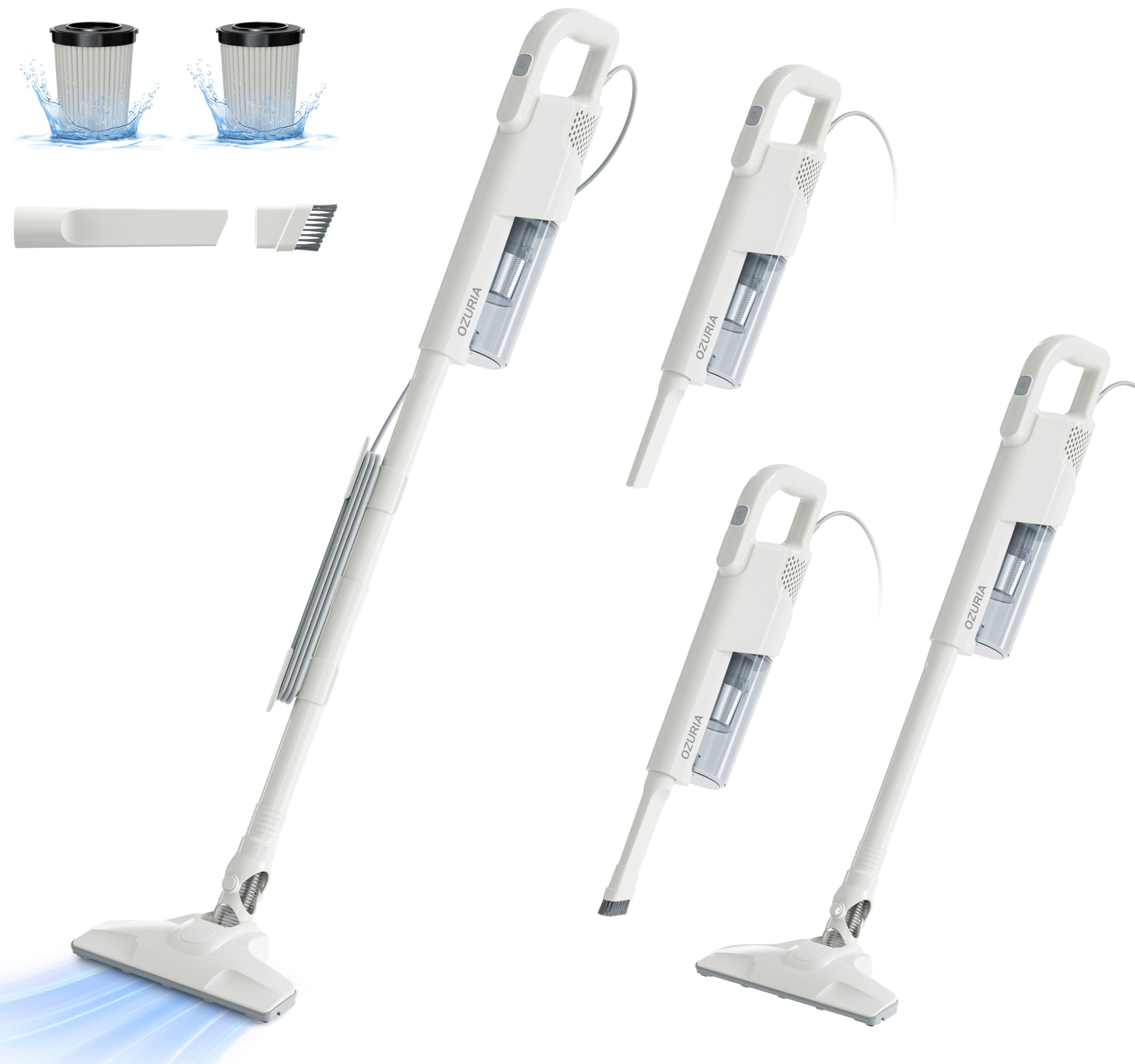 【2段吸引力 コード式掃除機初登場】 強弱切替 最大35000Pa 掃除機 コード式 Ozuria サイクロン 2WAY仕様 スティック掃除機 軽量 スティッククリーナー 多種類ノズル付き 遠心分離 5,468円