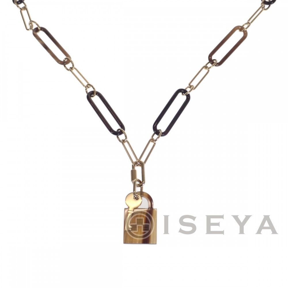 アミュレット パドロックGM ネックレス ブラウン レディース【SAランク】