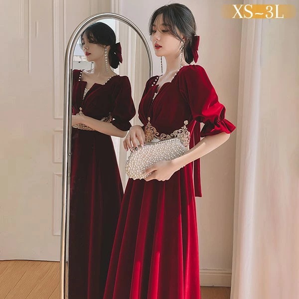 ドレス 大人 ピアノ 発表会 ロングドレス 演奏会 結婚式 母親 ドレス ピアノ発表会 袖付き ワンピース 長袖 半袖 演奏会ドレス 演奏会用ドレス パーティードレス イブニングドレス ロング丈 大き