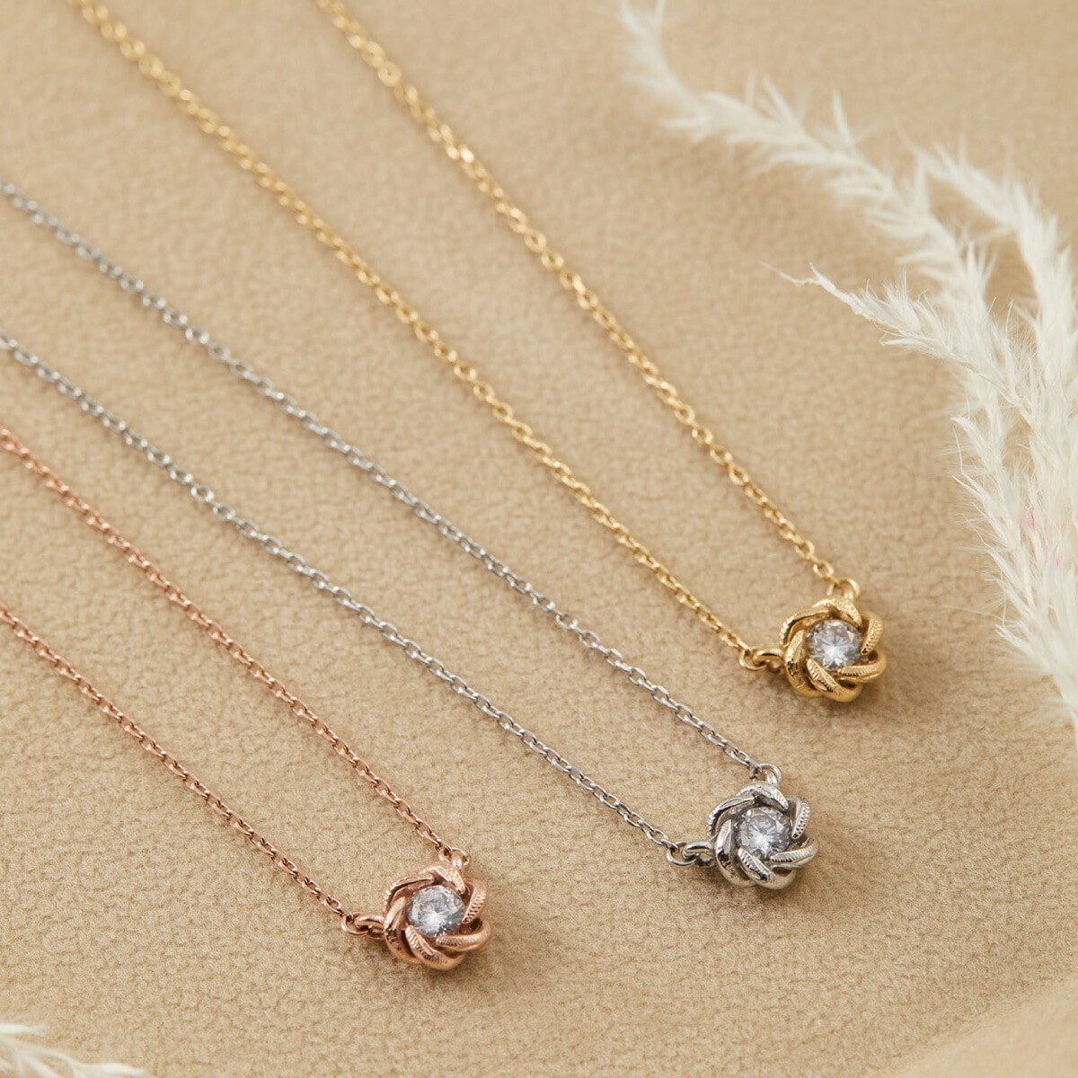 ネックレス レディース サージカルステンレス製 キュービックジルコニア ハワイアンジュエリー 8,192円