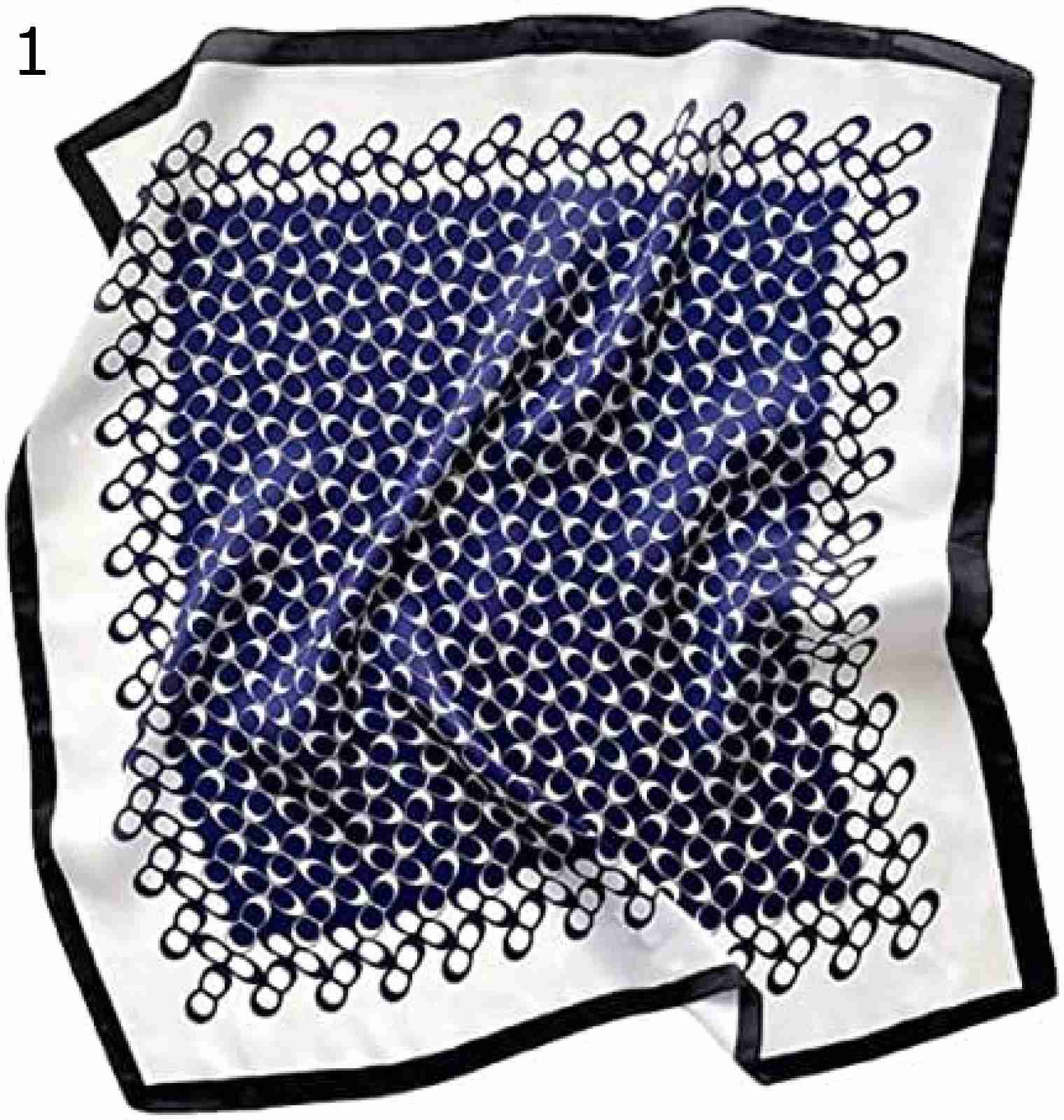 【20%OFFクーポン～】ネッカチーフ　レディース　70*70cm　巻き方　　手触り良い　レトロ　スクエアスカーフ　制服用　オフィス　お洒落　頭飾り　髪の包帯　通勤用　旅行　贈り物　プレゼント　ネイビ