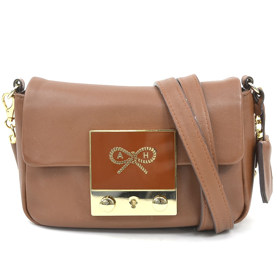 アニヤ ハインドマーチ Anya Hindmarch ショルダーバッグ レザー ブラウン レディース r10826a