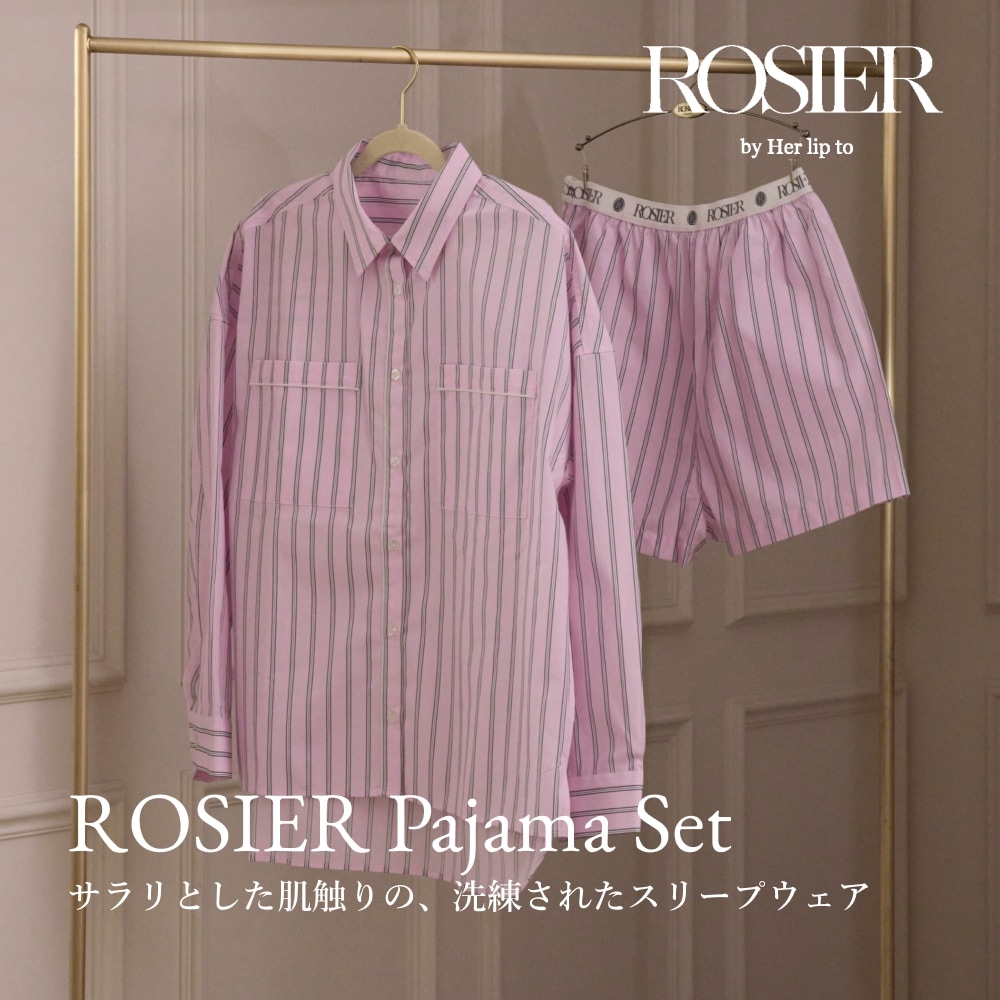 【公式】ROSIER Pajama set パジャマ ルームウェア 部屋着 ナイトウェア スリープウェア セットアップ 上下セット レディース パジャマセット 寝間着 サラサラ おしゃれ かわいい 14,098円