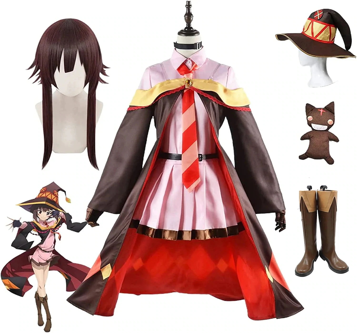 この素晴らしい世界に爆焔を！ めぐみん コスプレ衣装 コスチューム アニメ 祭り 学園祭 文化祭 漫遊展 ハロウィン