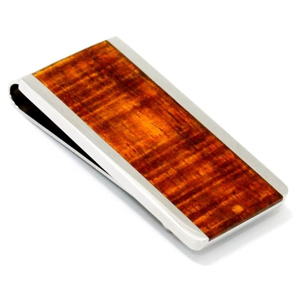 ハワイアンジュエリー マネークリップ コアウッド 一枚板 ワイド幅 メンズ シルバー925 9,154円