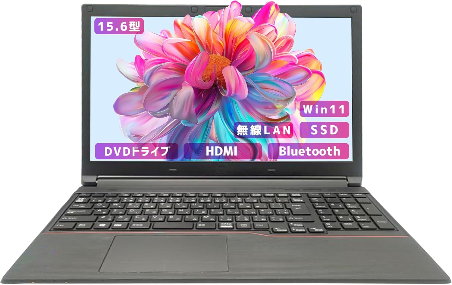 ノートパソコン win11 A744 Core i5-4世代 10キー有 DVD メモリ16GB, SSD256GB【大画面15.6インチoffice 2021】