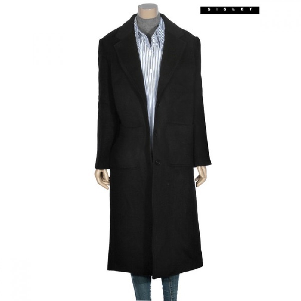 (シスレー) シスレーテーラードシングルロングコート SACTD1461_BK