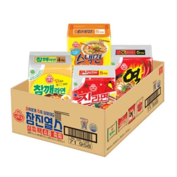 （NEW）オットギ シルソックパック チャムジンヨルス（ごまラーメン+辛ラーメン+熱ラーメン+スナック麺）x2個