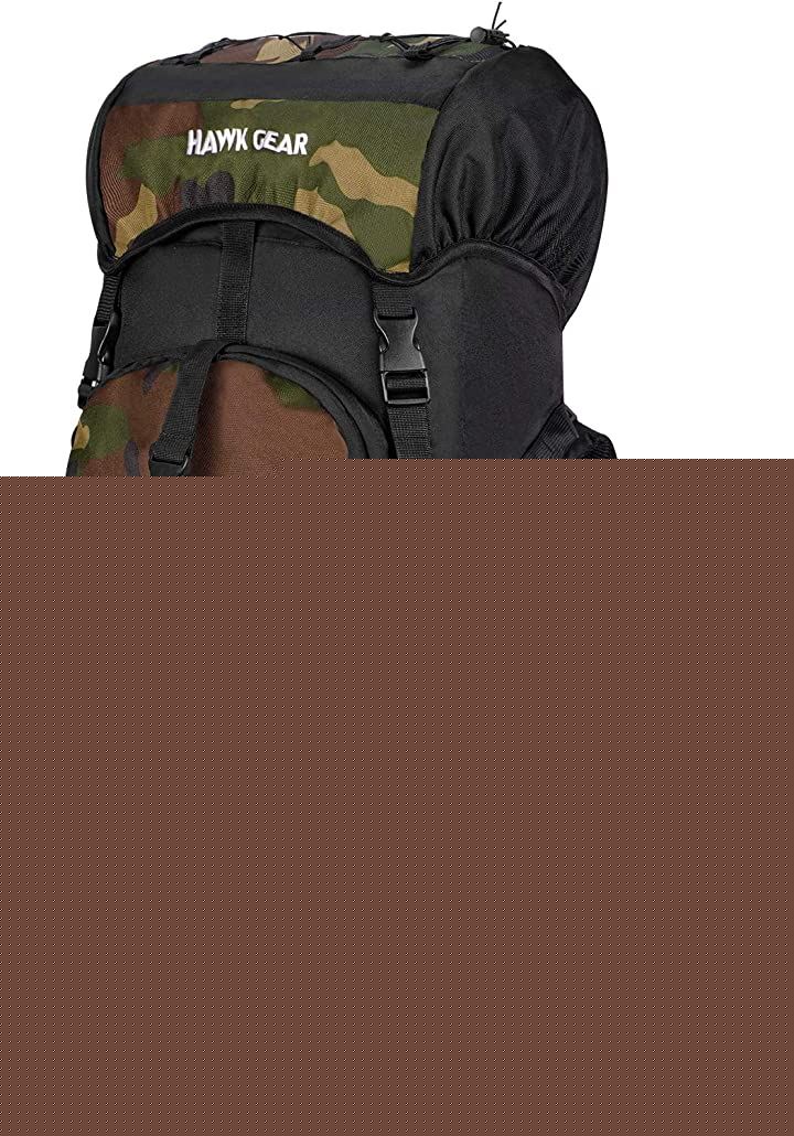 バックパック 55L 防水 大容量 レインカバー ザック 長期旅行 防災 災害( カモフラージュ, Free Size)