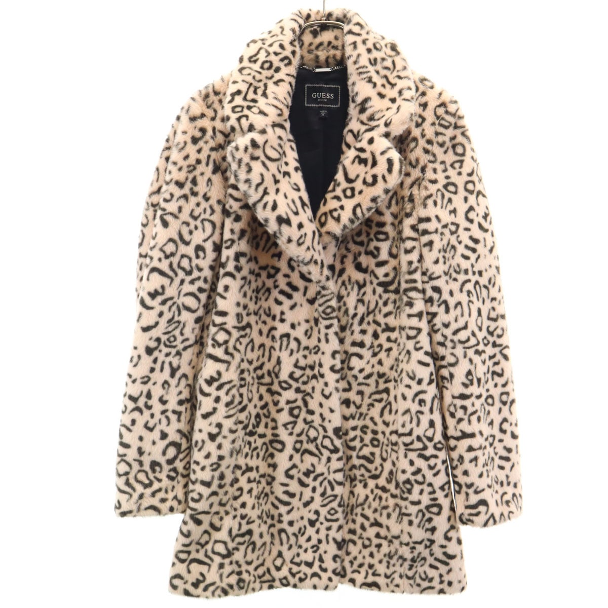 レオパード柄 ファーコート XS ピンク系 レディース 古着