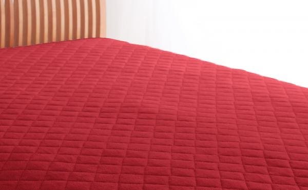 20色から選べる！お買い得同色2枚セット！ザブザブ洗えて気持ちいい！コットンタオルのパッド/シーツ [パッド一体型ボックスシーツのみ] キング マーズレッド