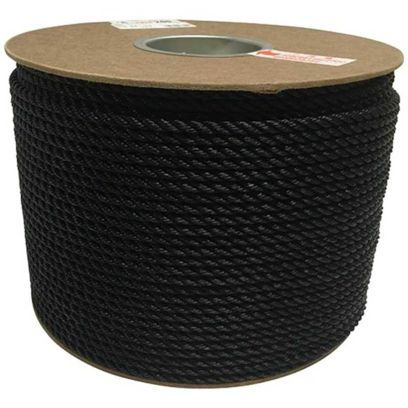 ユタカメイク　ユタカ ポリエチレンロープドラム巻 6mm×200m ブラック　PRE-104