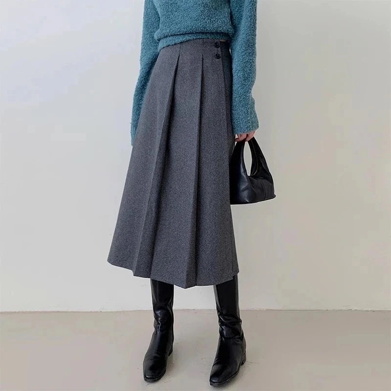 セミロング シンプルAラインロング丈 フレアスカートタイトスカートルスカートミニスカート 人气新作マキシスカートロングスカートツイードプリーツスカート新作とろみ半身スカートロングスカー