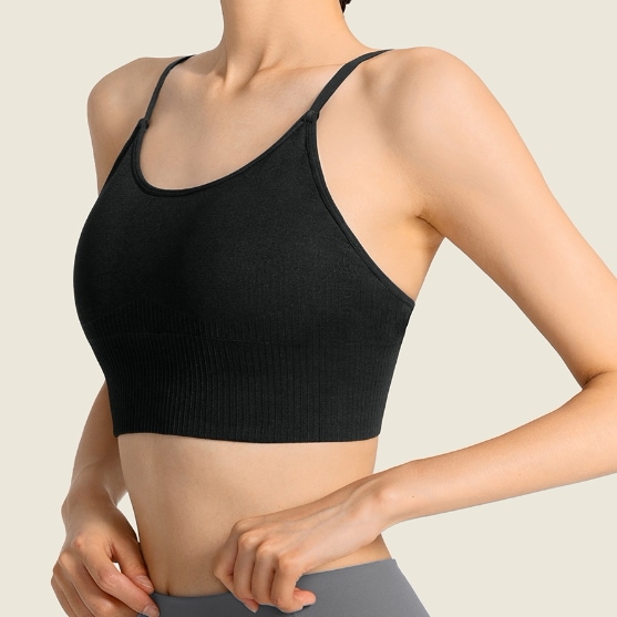 美背中 トップス ブラトップ ショート丈 ノースリーブ Uネック スリム ストレート 伸縮性 シンプル カジュアル かっこいい ラフ スポーティー 無地 オールシーズン 2021 20代 30代