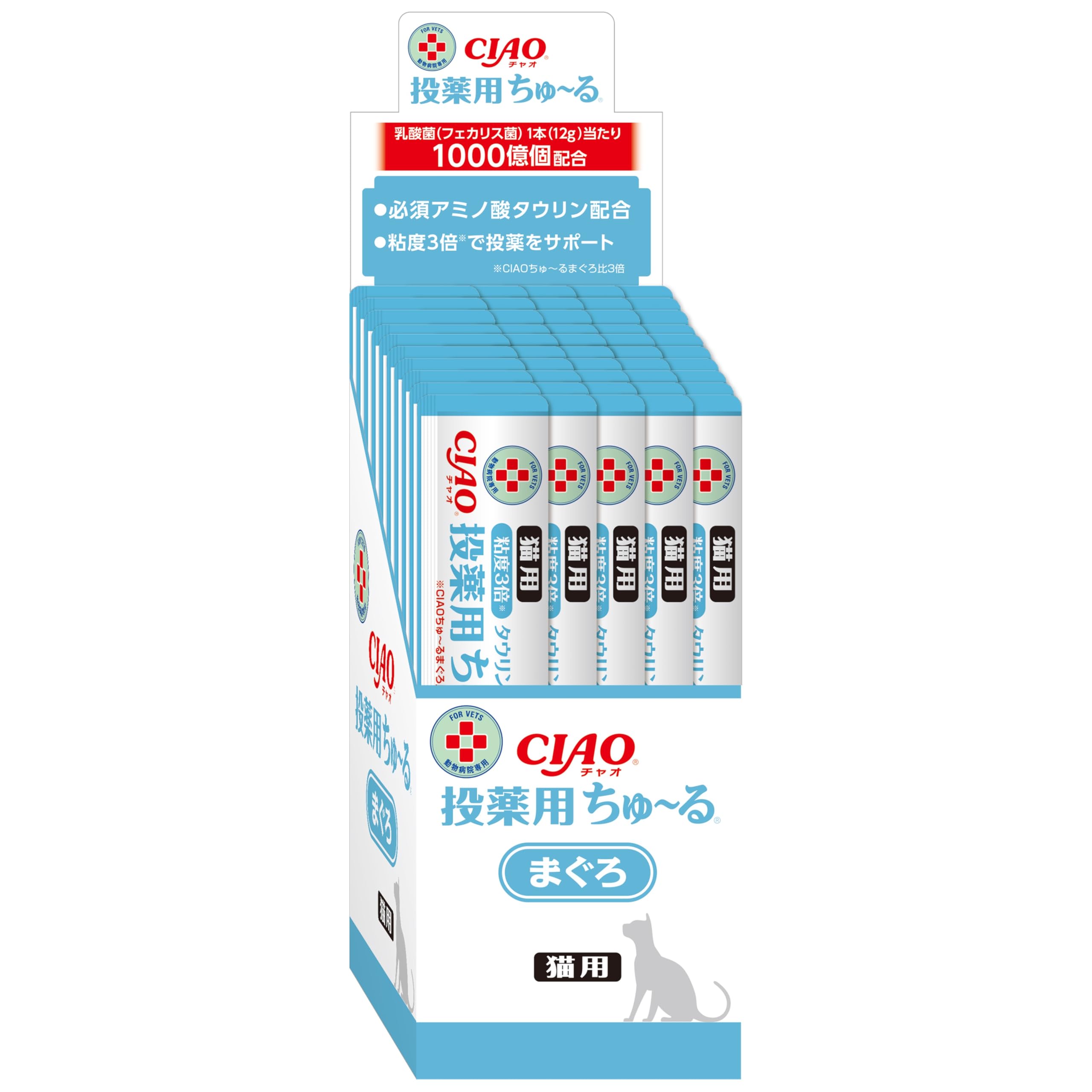 【全国送料無料】 チャオ (CIAO) 猫用おやつ 投薬用ちゅ~る 乳酸菌1,000億個 まぐろ味 12グラム (x 50) 4,506円