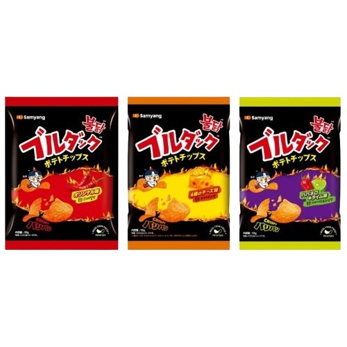 3種類 各10個 食べ比べセット ブルダックポテトチップ【オリジナル×チーズ×ハバネロ&ライム】3種類 各10個セット 全30個 おやつ スナック 韓国お菓子 韓国食品