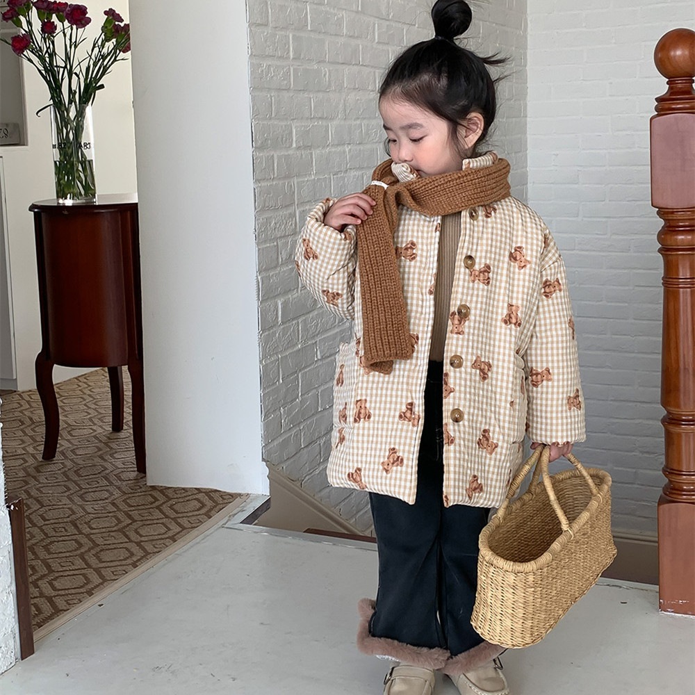 子供綿入り服秋冬韓国風少女漫画綿ジャケット暖かい綿服(アフターサービスなしの返品交換不可)