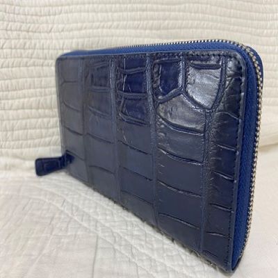 SKSPEX　最高級本革 クロコダイル 長財布 ラウンドファスナー ファーム製品 マット仕上げ