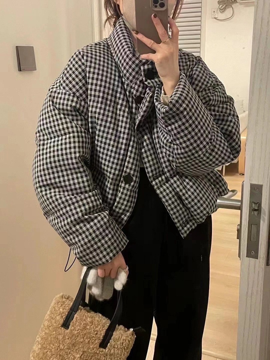 アウターダウンジャケットコート2024冬ファッション立襟ゆるい保温厚い短いパン服 通勤通学 アウター トレンド フード付き ゆったり カジュアル 無地