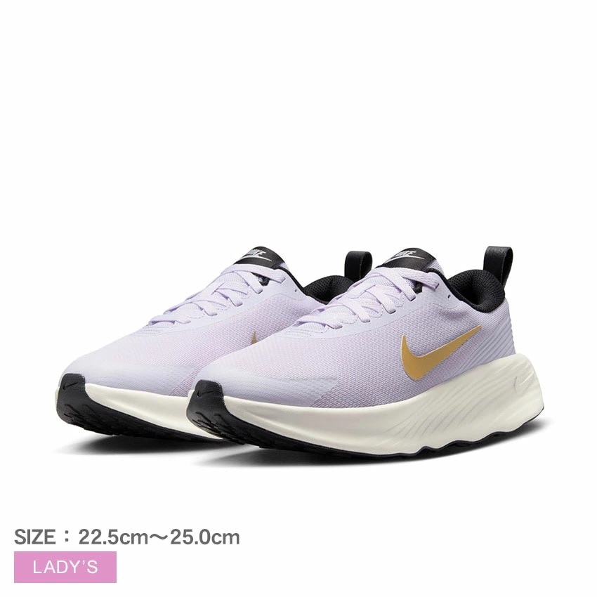 プロミナ FV6343 レディース シューズ 靴 ウォーキング ブランド ロゴ スポーティ シンプル ローカット アウトドア レジャー 通学 普段使い タウンユース メタリックゴールド