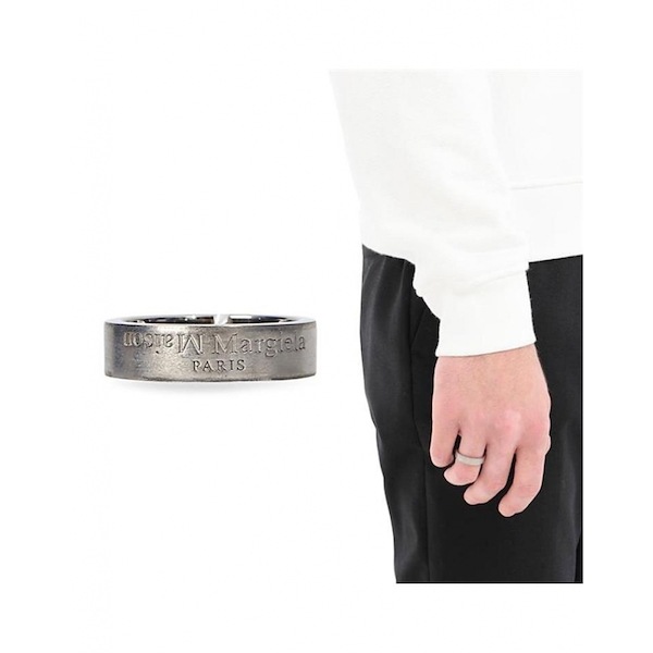 Qoo10 メゾンマルジェラ メゾンマルジェラ ロゴ刻印リング 指輪