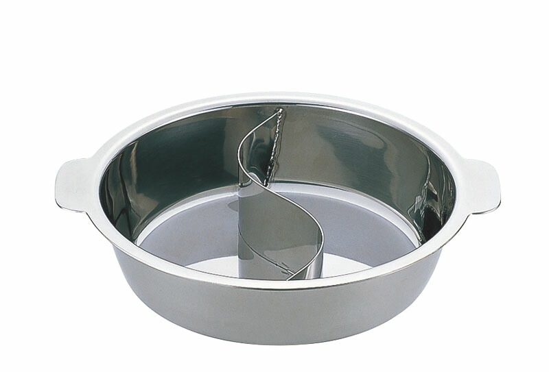 三宝産業 UK ちり鍋 2仕切り（蓋無し） 29cm