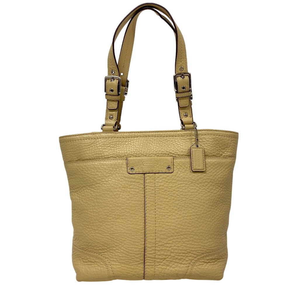 F13089 レザー トートバッグ ベージュ レディース ブランド