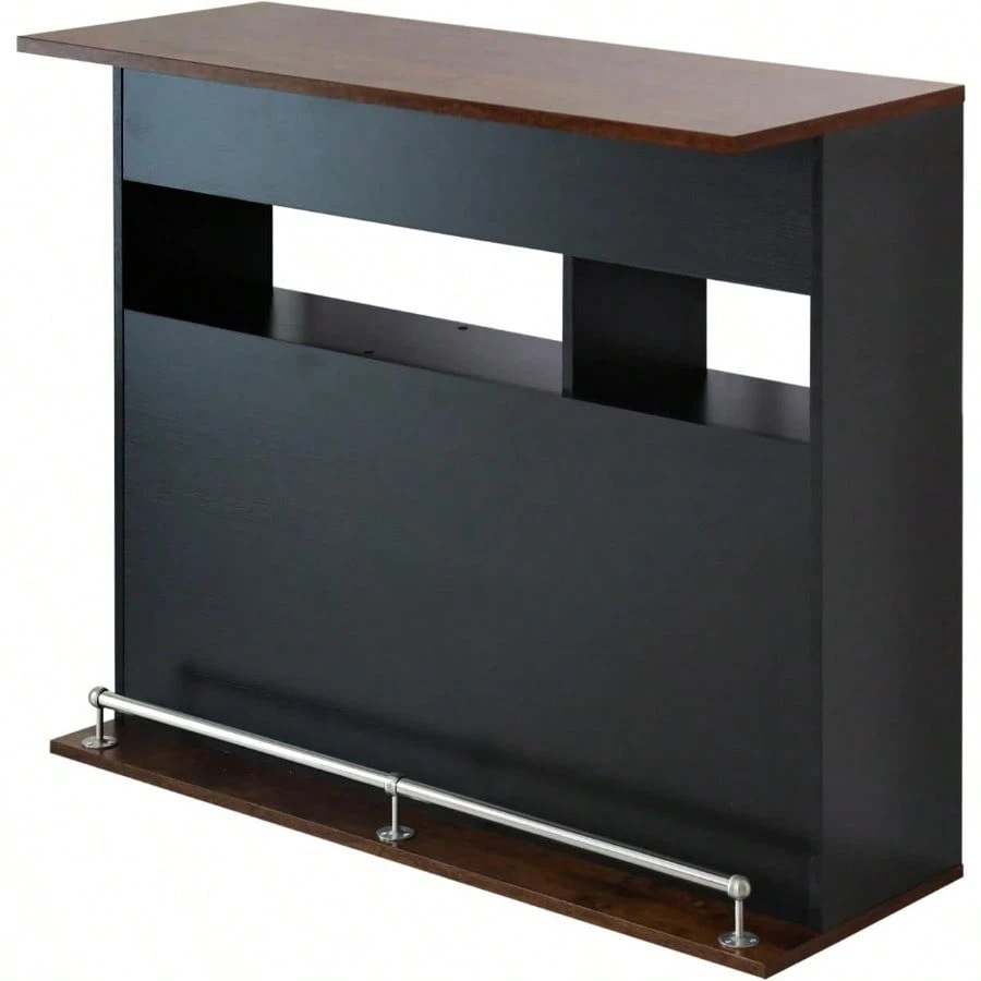 バーカウンター キッチンカウンター バーテーブル ホームバー カウンター 収納 幅100cm 収納棚付き おしゃれ ヴィンテージブラック デューズベリー100cm 17184