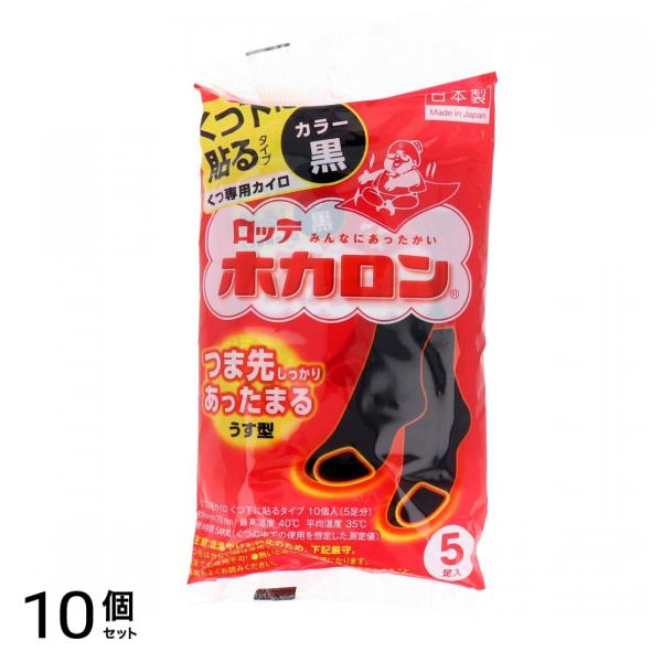 ホカロン ホカロンくつ下に貼る 5足入 (黒) 10個セット